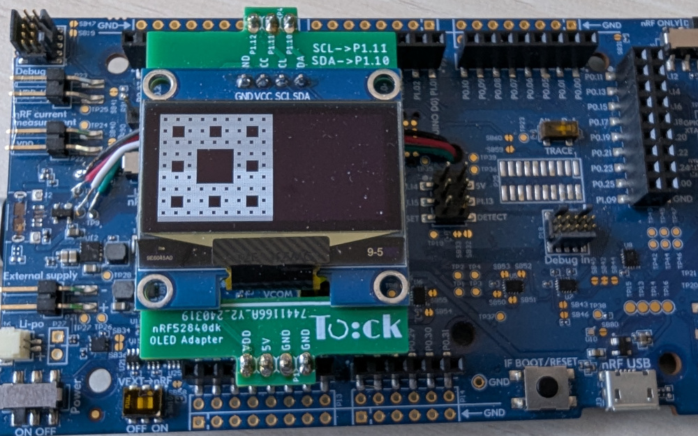 Sierpinski Carpet on the nRF52840dk